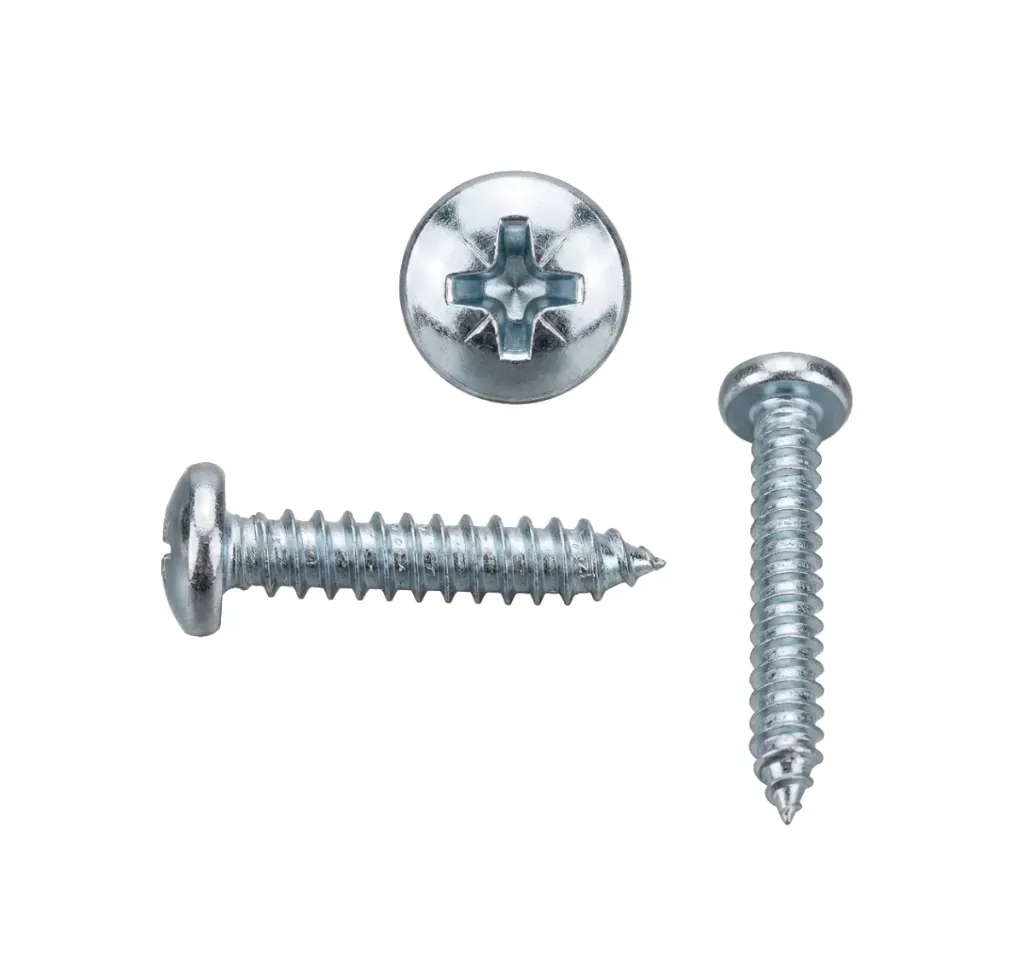 Pozi Pan Head Self-Tapping Screws: Carbon Steel with BZP - DIN 7981