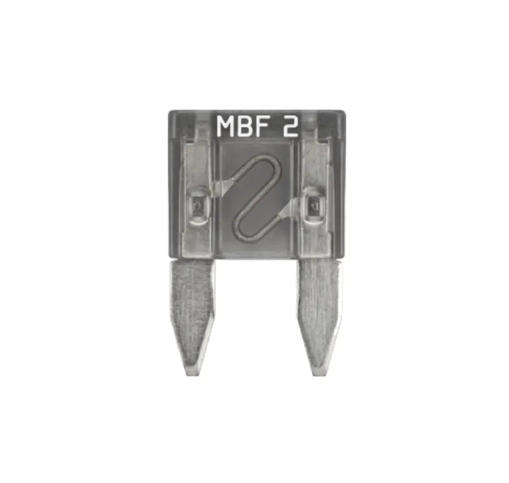 [MBF-2-GRY] MBF MINI Blade Fuses - 12V/24V Automotive, Motorcycle & Powersports Circuit Protection (2 Amp)