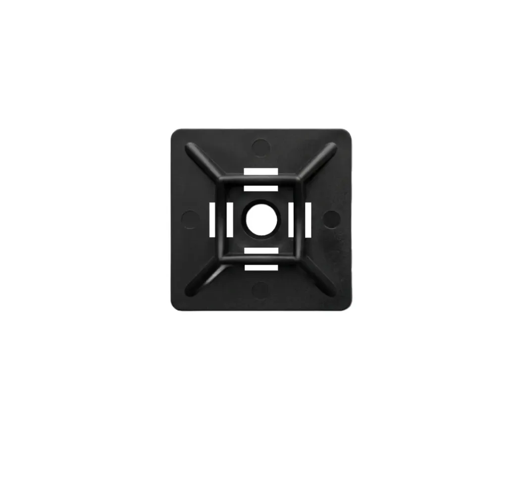 [CTB-19-BLA] 4-Way Self-Adhesive Cable Tie Mounts (Black, 19mm x 19mm (Pack of 100))
