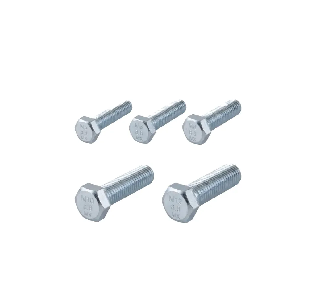 Grade 8.8 High Tensile Set Screws - Fully Threaded Hex Bolts - Bright Zinc Plated (BZP)