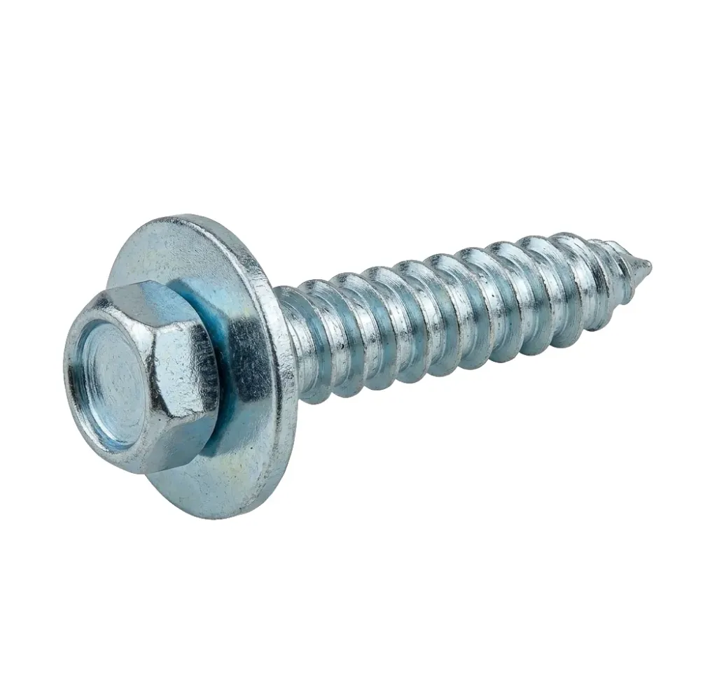 Heavy-Duty Hex Head Self-Tappers - Acme Thread - Bright Zinc Plated
