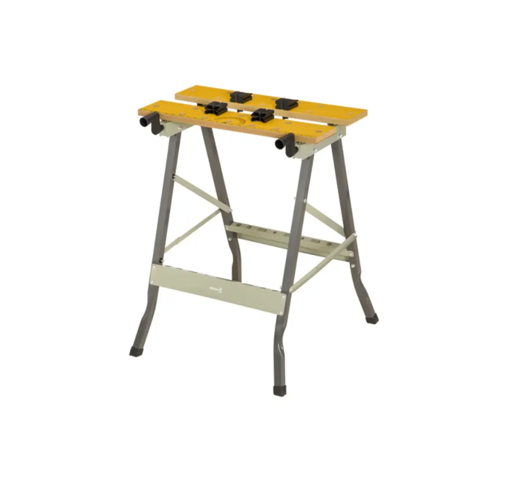 4-in-1 Multifunctional Folding Work Bench - Portable Saw Horse & Clamp Table with 100kg Capacity